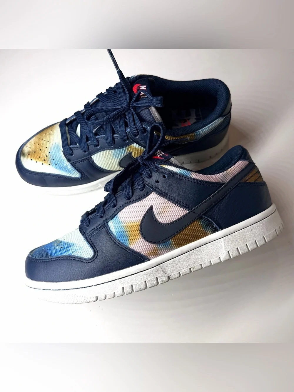Nike Dunk Low Retro PRM Graffiti Navy White Kids Size- 6.5 Y